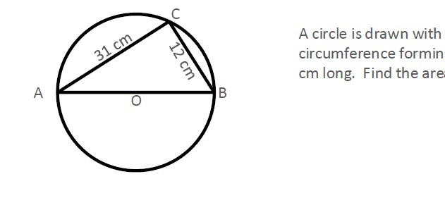 Find Find the area outside a triangle within a circle using trigonometry in order to help with your GCSE mathematics or GCSE maths.
